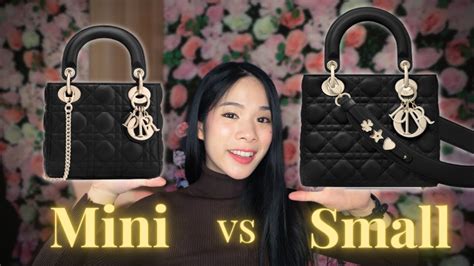 mini lady dior interior|lady dior mini vs small.